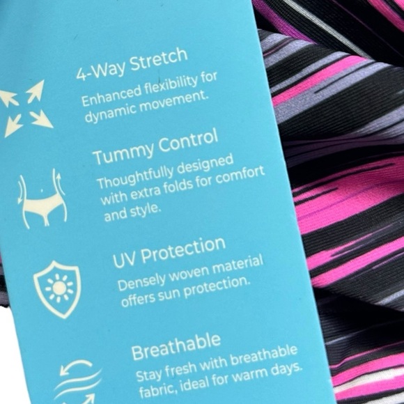 YONIQUE womens tankini swim top convertible cross back straps V front NWT - Picture 7 of 10